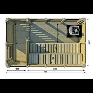 Sauna Cube 2x4m