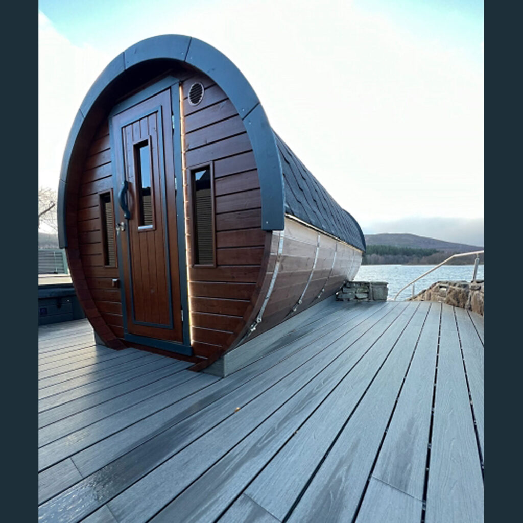 Saunafass – Ø2.2 x 4 m Thermoholz