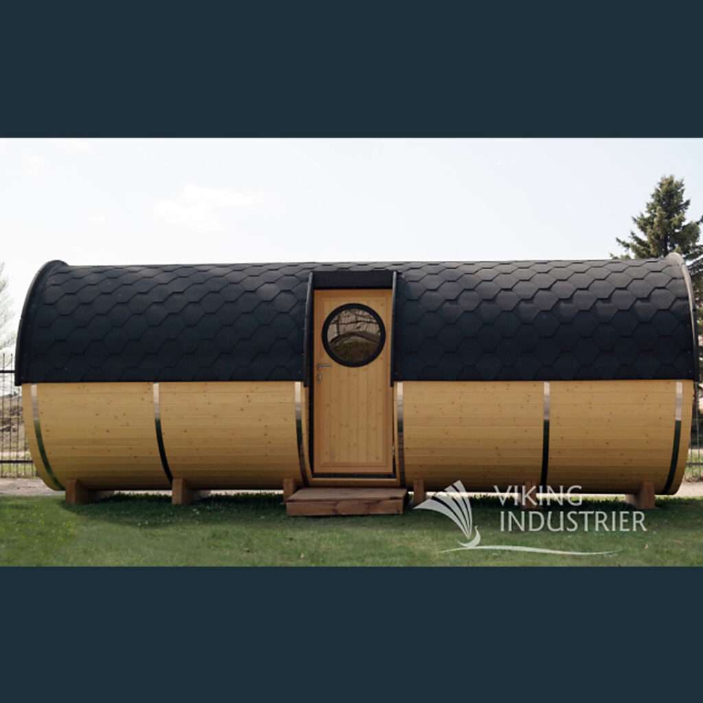 Saunafass – Ø2.2 x 5.9 m mit Seiteneingang