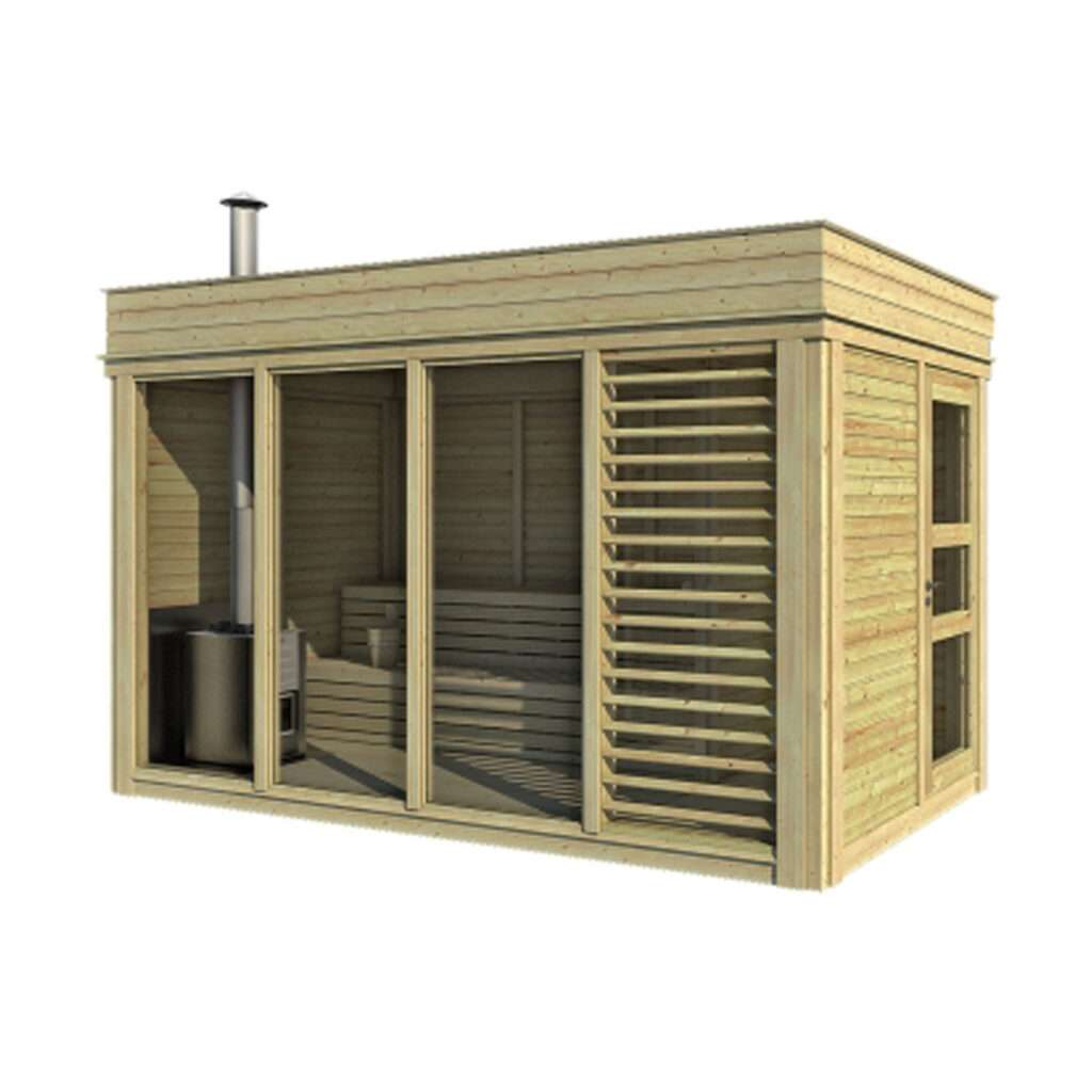 Sauna Cube – 2 x 4 m mit Vorraum