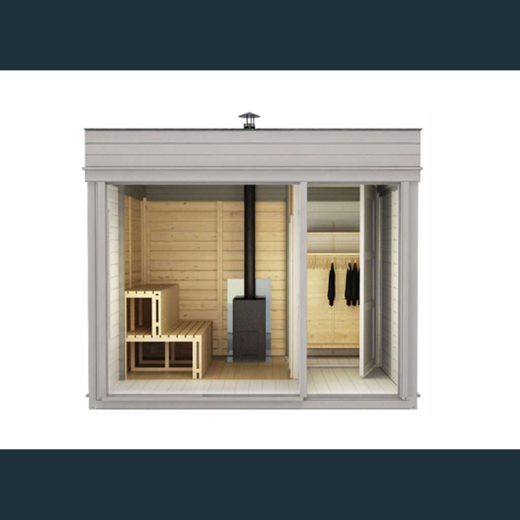 Sauna Cube – 3 x 3 m mit Vorraum